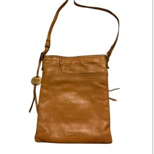 Margot Tan Leather Crossbody Bag